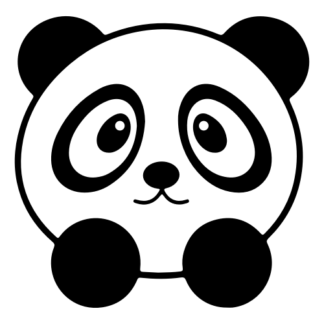 Sweet Little Panda Decal (Black)